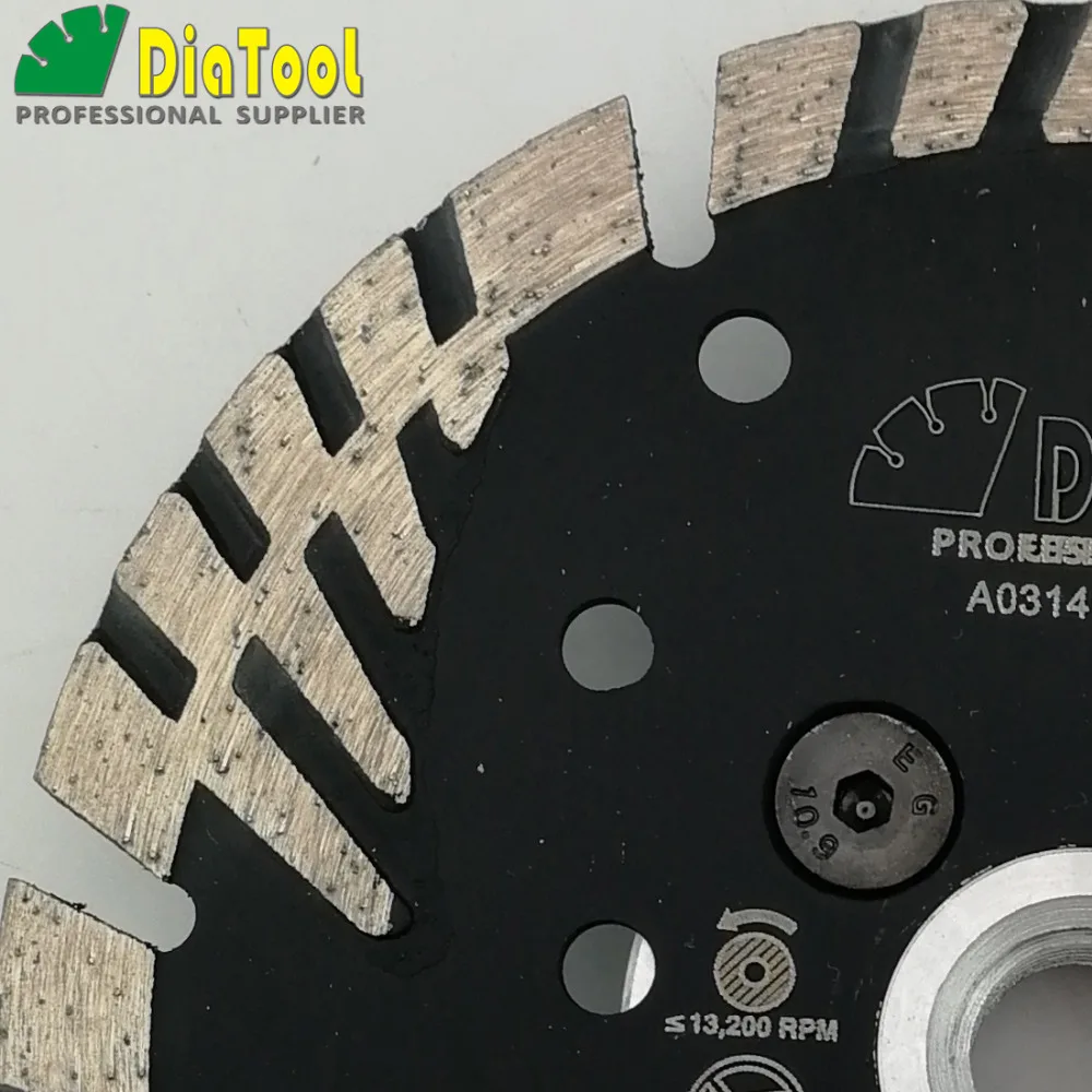 DIATOOL Hot pressed Diamond turbo Blade with Slant Triangle teeth Diamond cutting disc for Multi puprose Grinding wheel