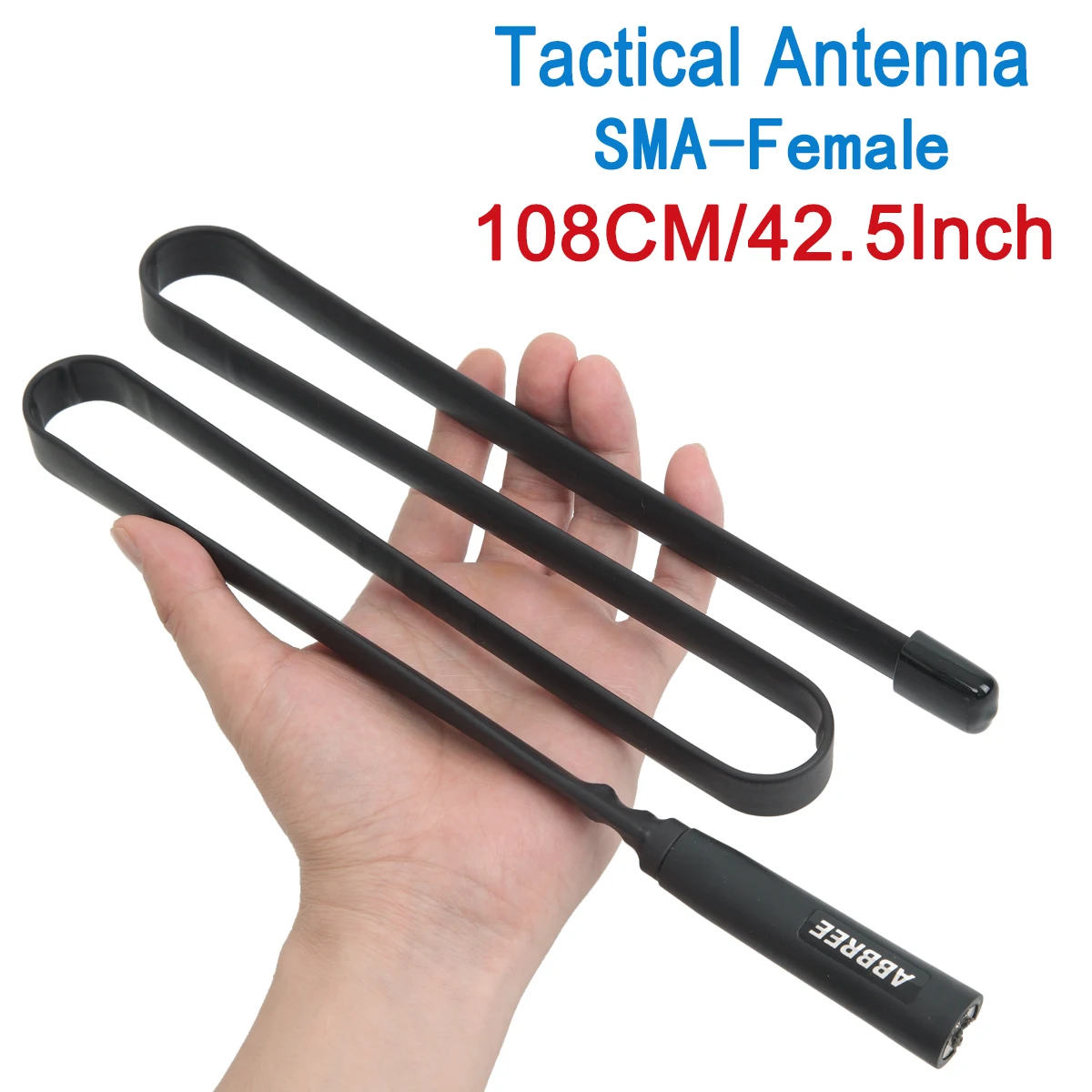 42.5-Inch Length ABBREE SMA-Female Dual Band 144//430Mhz Foldable CS Tactical Antenna for Baofeng UV-5R UV-82 BF-F8HP Ham Two Way Radio