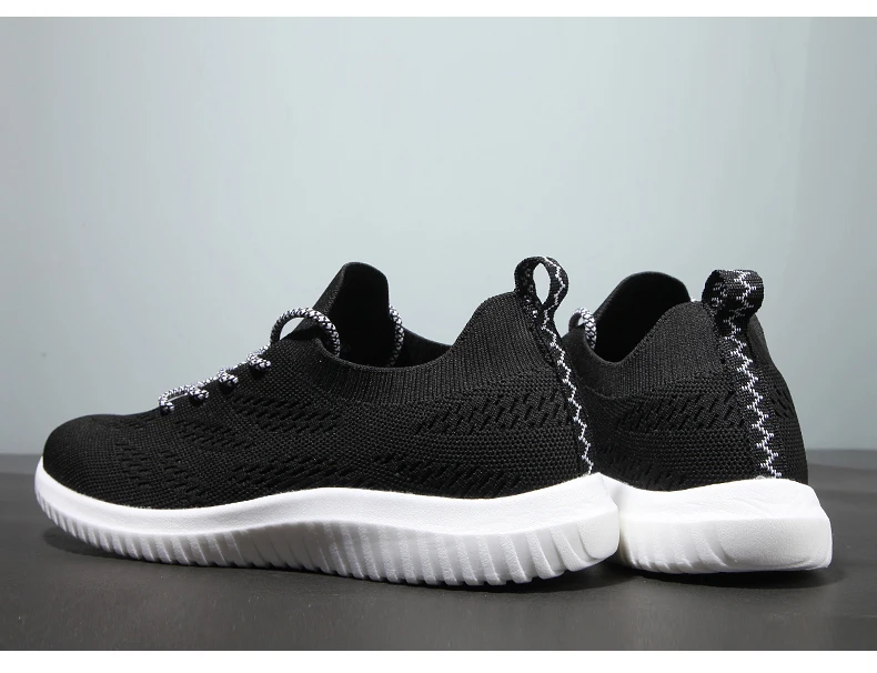 Hemmyi Мужская обувь Flyknit дышащие Tenis Masculino светильник на открытом воздухе кроссовки; сезон весна-осень, на шнуровке, повседневная мужская обувь