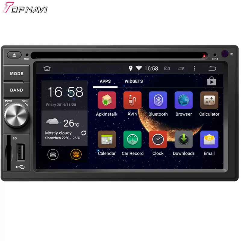 Topnavi 6.2 ''Octa core 4 ГБ Оперативная память Android 6.0 автомобиль Радио стерео GPS для 2 DIN Universal Audio DVD плеер