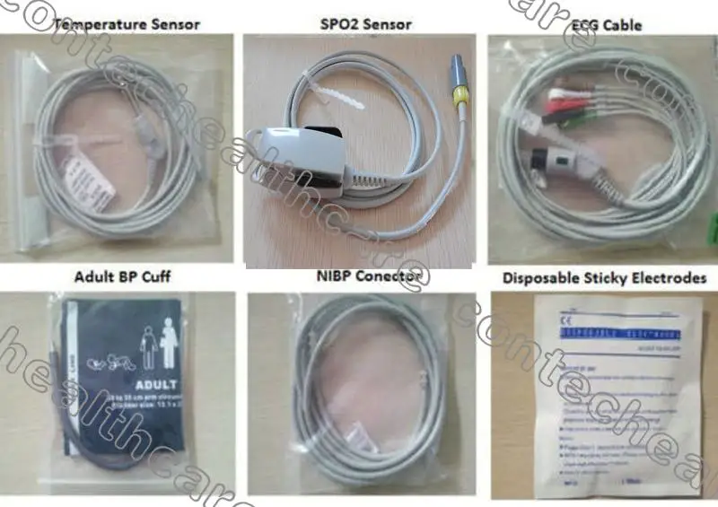 CONTEC CMS7000 CE FDA TFT 12,1 'портативный монитор пациента в отделении интенсивной терапии мульти параметр SPO2+ NIBP+ PR+ TEMP+ RE