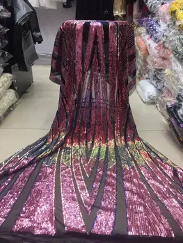 

Pink african lace fabric nigerian lace fabric with sequins,african lace fabric 2019 high quality for wedding dress free shipping