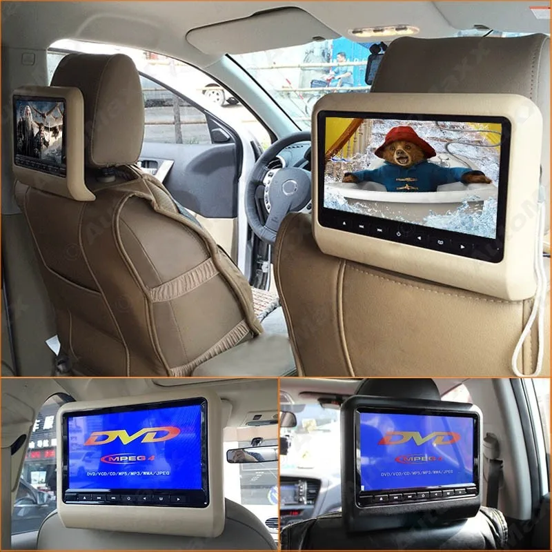 Perfect FEELDO 2pcs Digital HD 9" Car Headrest LCD Monitor Hanging DVD Player With FM USB SD Game 3-Color #AM3858 0