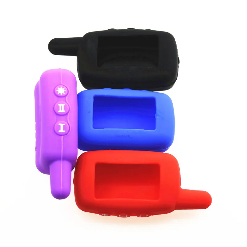 WZYQYH AUTO Two Way Car Alarm Starline A6 A9 LCD Remote Controller Silicone Case 2 way