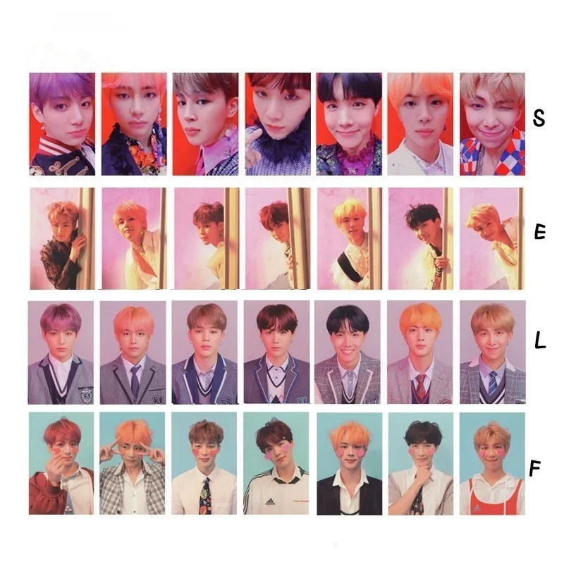 

KPOP Bangtan Boys Album LOVE YOURSELF Answer Paper Lomo Cards signature Homemade Card HD Photocard
