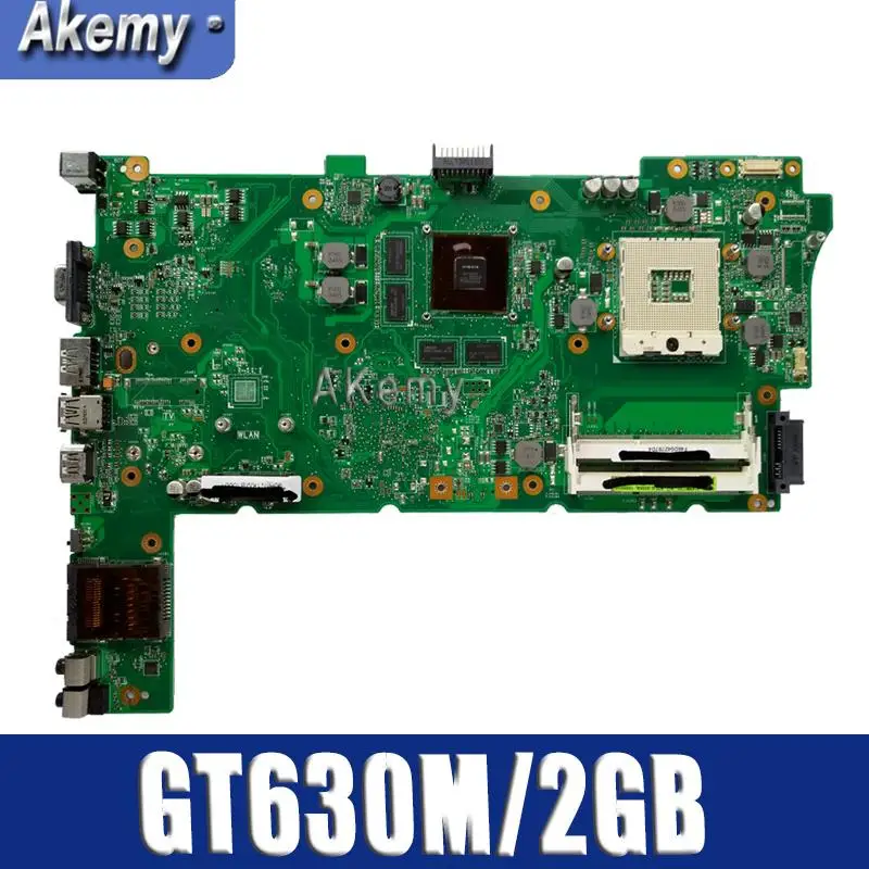 

N73SM Laptop motherboard REV.2.0 For ASUS N73SV N73SM N73S PGA989 3 RAM SLOT With GT630M/2GB Graphic DDR3 Full test