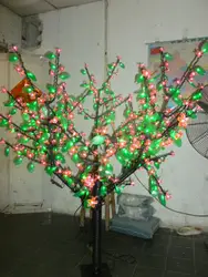 Рождество свет вишни дерево 480 шт. светодиодные лампы 1.5 м/5ft высота помещении или на открытом воздухе Применение зеленый лист + розовые цветы