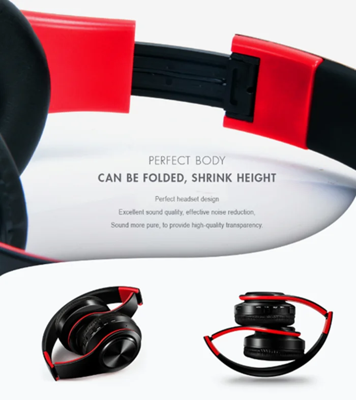 Wireless Headphones Bluetooth Earphone Stereo Bluetooth Headphones Foldable Headset FM With Mic Headphone Support SD Card Music