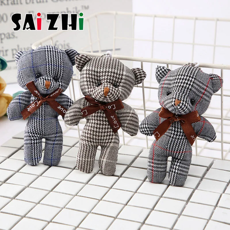 

Saizhi 1pcs Cute Teddy Bear Plush Animals Toys Stuffed Plush Bear Toys Christmas Gifts Kids Gifts SZ4015