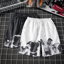 Быстросохнущая Лето Уличная шорты для бега хип-хоп Drawstring шорты свободные большие упругие Мужская мода Костюмы мужские пляжные шорты