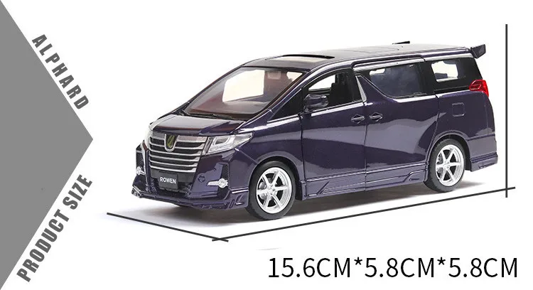 Изысканный подарок 1:32 Hong Kong alphard модель сплава автомобиля, моделирование литой под давлением звук и свет задняя сила модель SUV