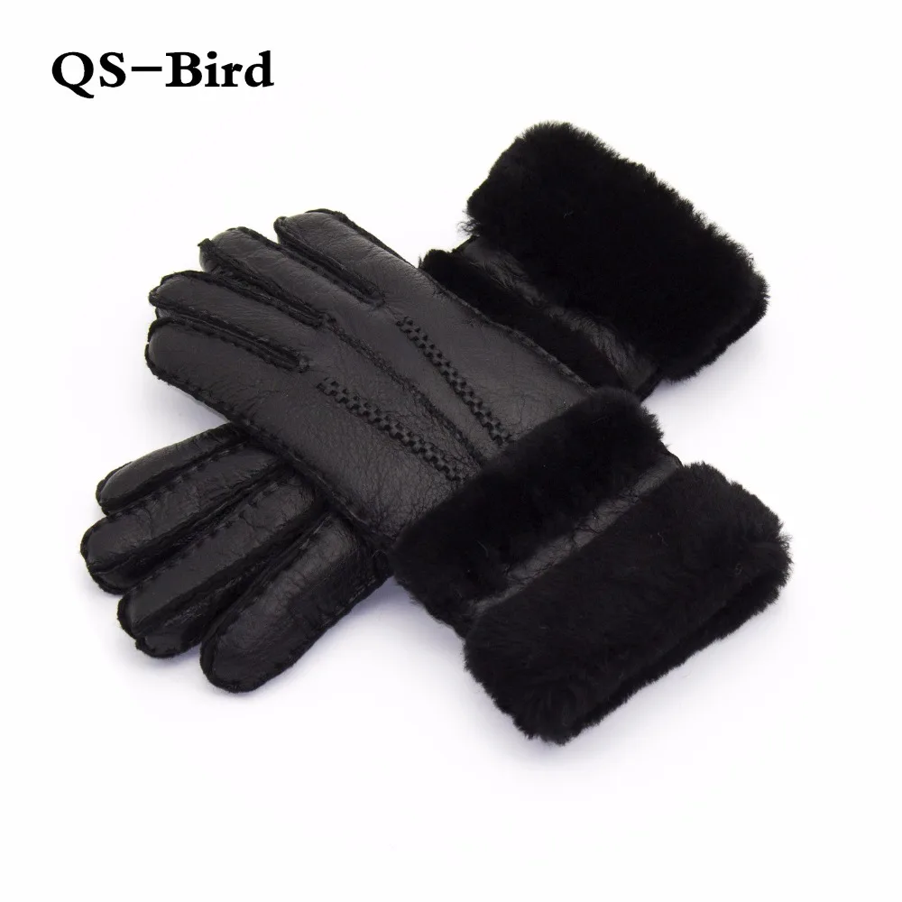 Модные брендовые женские перчатки кожаные варежки из натуральной шерсти осенне-зимние уличные ветровое стекло для мотоцикла перчатки