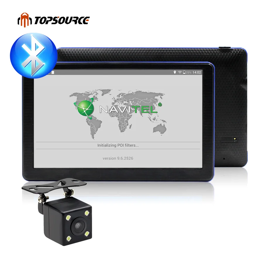 TOPSOURCE 7 ''HD Автомобильный gps навигатор емкостный экран Win CE6.0 FM Встроенный 8 Гб 800 МГц навигатор карта для Европы/США+ Канады