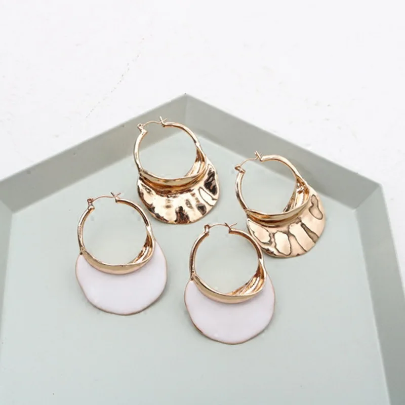 

Hyperbole Irregular Leaf Metal Large Earrings for Women Bijoux Oversized Big Earrings Statement Earrings