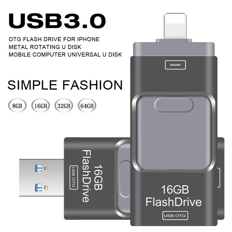 Smart USB Flash Drive 32GB 64G Micro USB3.0 Pen Drive 16GB 32GB Dual
