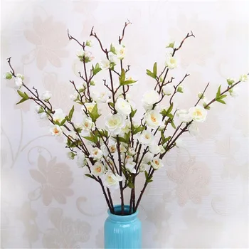 

Fake Single Stem Plum Blossom (4 stems/piece) Simulation Wintersweet for Wedding Home Showcase Decorative Artificial Flowers