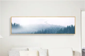 

Nordic minimalist style of the natural landscape of the fog and cloud