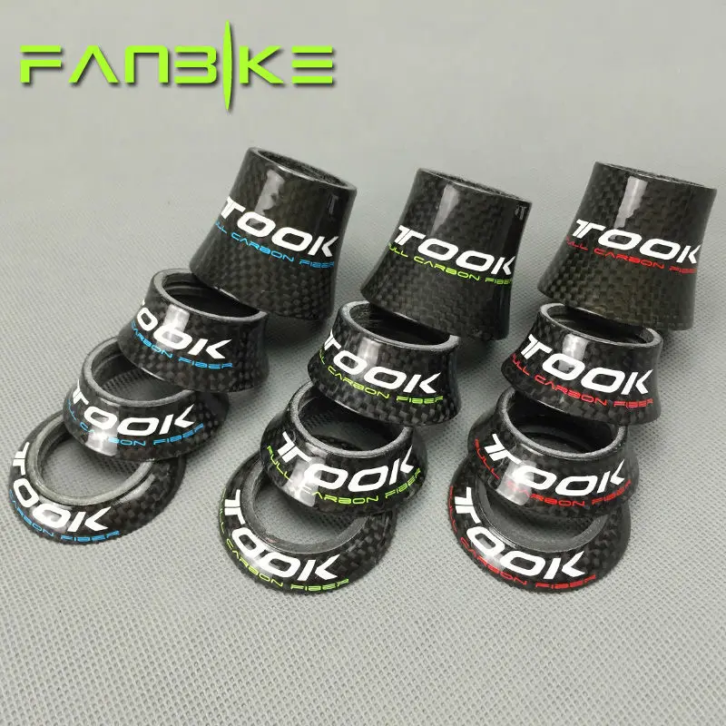 3K carbon mtb stem headset taper spacing washer mountain road bike