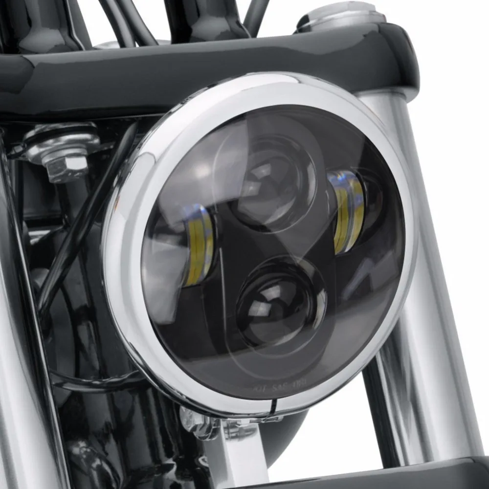 Аксессуары для мотоциклов 5,75 светодиодный налобный фонарь 5 3/4 дюймов с белым Halo Hi ближнего света 40 Вт 45 Вт