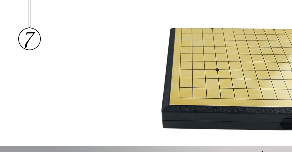 Easytoday Plastic Go Game Folding Chess Board Magnetic Go Game Chess Pieces Gobang Entertainment Games Set Boutique Gift (7)