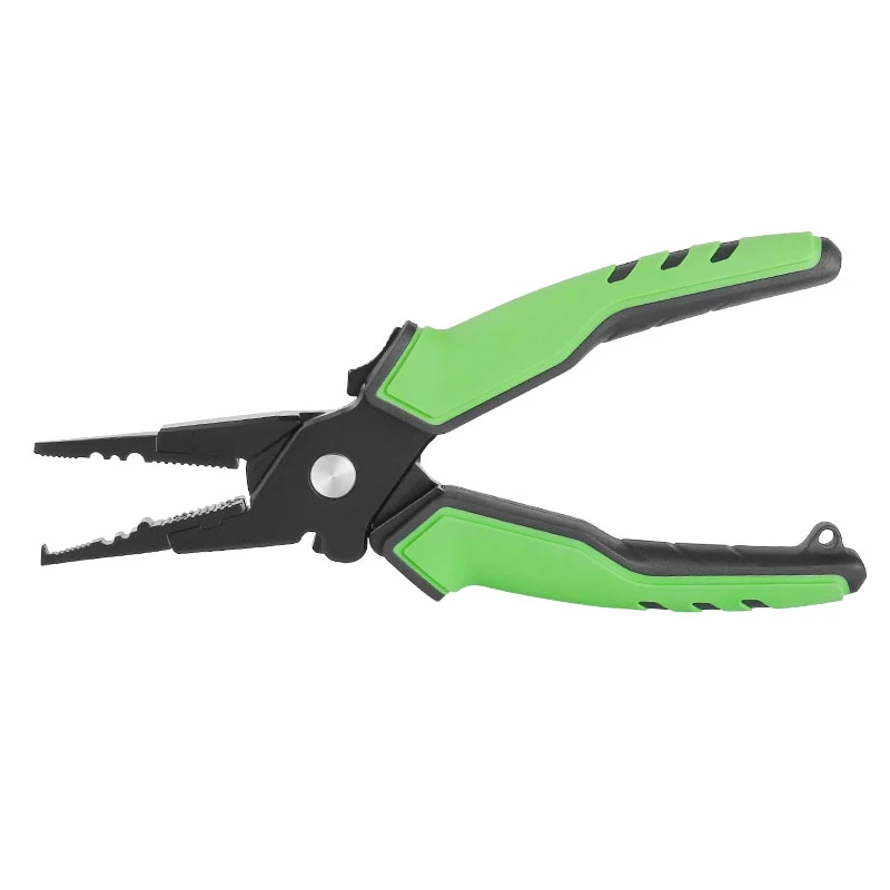 LINNHUE New Aluminum Alloy Fishing Pliers Grip Set Split Ring Cutters Line Hook Recover Fishing Tackle High Quality Fishing Tool - Цвет: green pliers