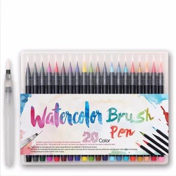

20 Color Premium Painting Soft Brush Pen Set Watercolor Art Markers Pen Effect Best For Manga Sketch Calligraphy Drawing Comic