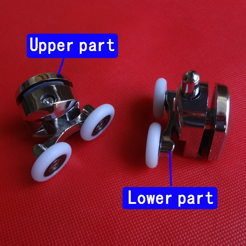 Набор из 4 шт. легированных материалов для душевых комнат двойной поворотный ролик/бегуны/колеса/шкивы диаметр 20 мм/23 мм/25 мм/27 мм. 4 шт./партия