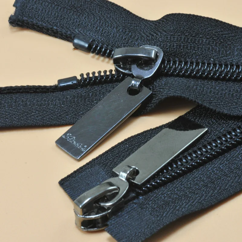 

1PCS DIY sewing accessories NO.5 nylon teeth down jacket top with double open double zipper