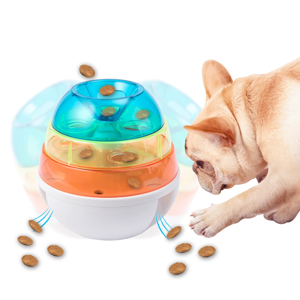 

Dog Feeders Toys Pet IQ Interactive Tumbler Design Easy To Clean Pet Dog Toy Food Dispenser Ball Toy Tumbler Food