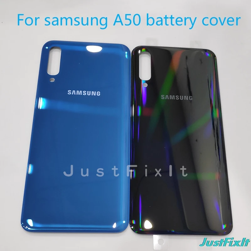 Для SAMSUNG Galaxy A50 SM-A505F A505 A505F Корпус чехол задняя крышка батарейного отсека задняя крышка Стекло Замена Крышка батарейного отсека