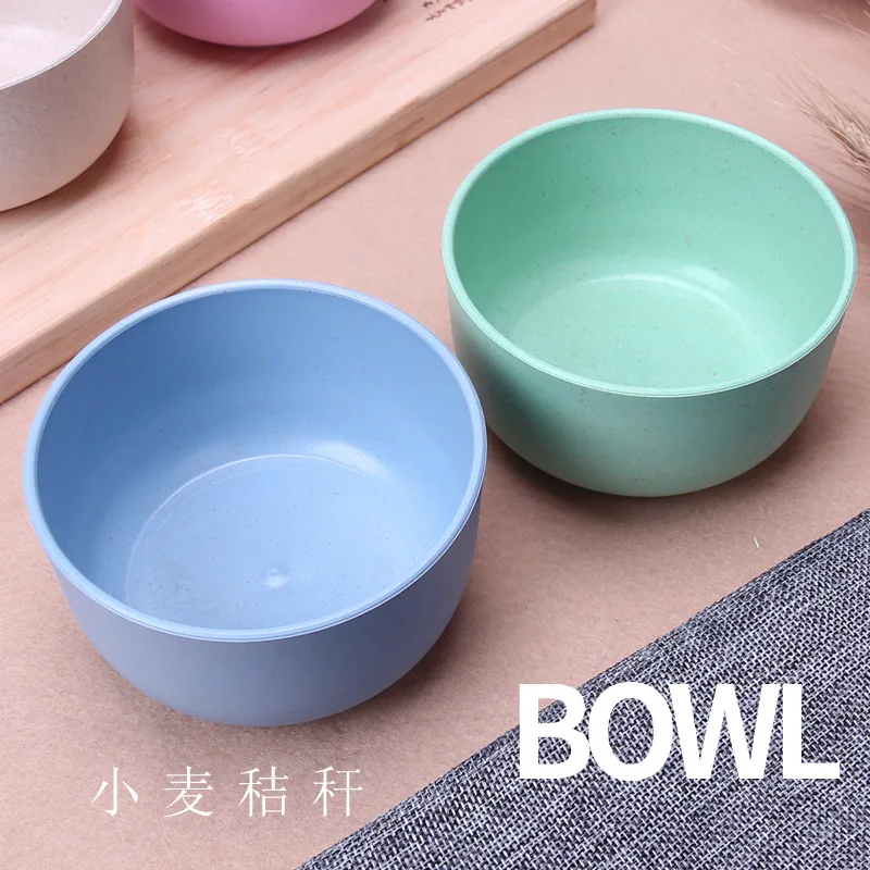 4Pcs-set-Natural-Wheat-Straw-Bowl-Eco-friendly-Non-toxic-Soup-Bowl-Kids-Children-s-Tableware