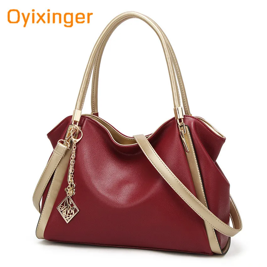 

OYIXINGER Woman Package 2018 Spring New Pattern Fashion Girl Student Handbag Concise Hit Color Will Capacity Single Shoulder Bag