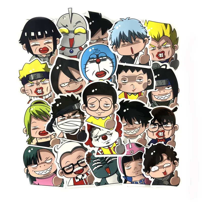 

21pcs Classic cartoon funny meme anime fans decals scrapbooking diy stickers decoration phone waterproof cartoon accessories