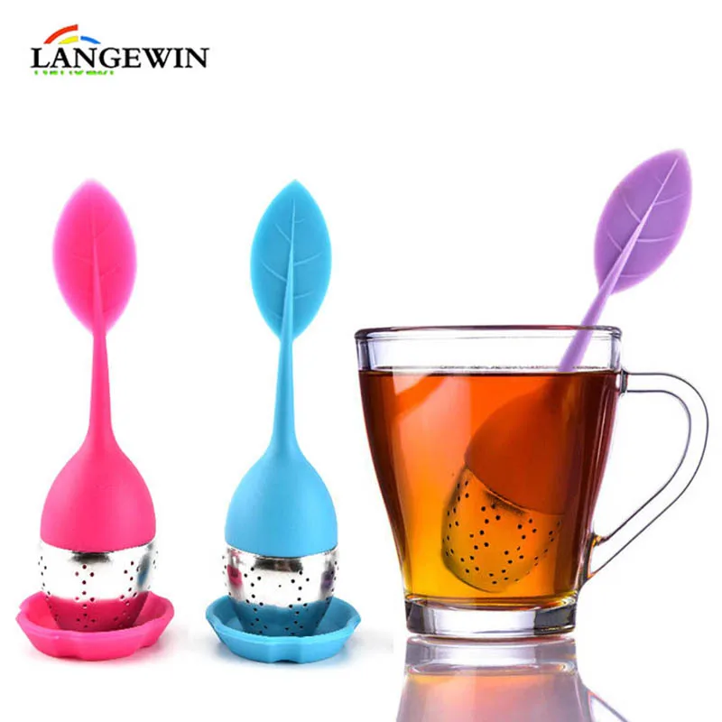 

Silicone Mesh Tea Infuser Reusable Tea Strainer Teapot Stainless Steel Loose Tea Leaf Spice Filter Drinkware Kitchen Accessories