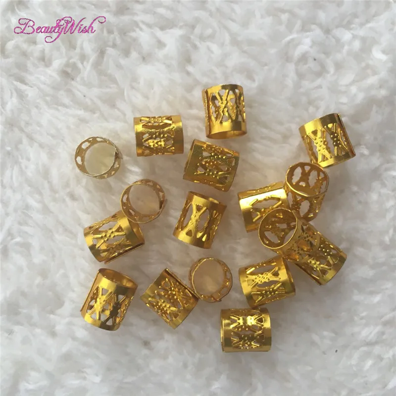 200pcs Gold Dreadlock Cuffs Beads Dread Hair 8mm Hole Free 200pcs Gold Dreadlock Cuffs Beads Dread Hair 8mm Hole Free Tibetan Silver 7 Color Options Rings In Links S From