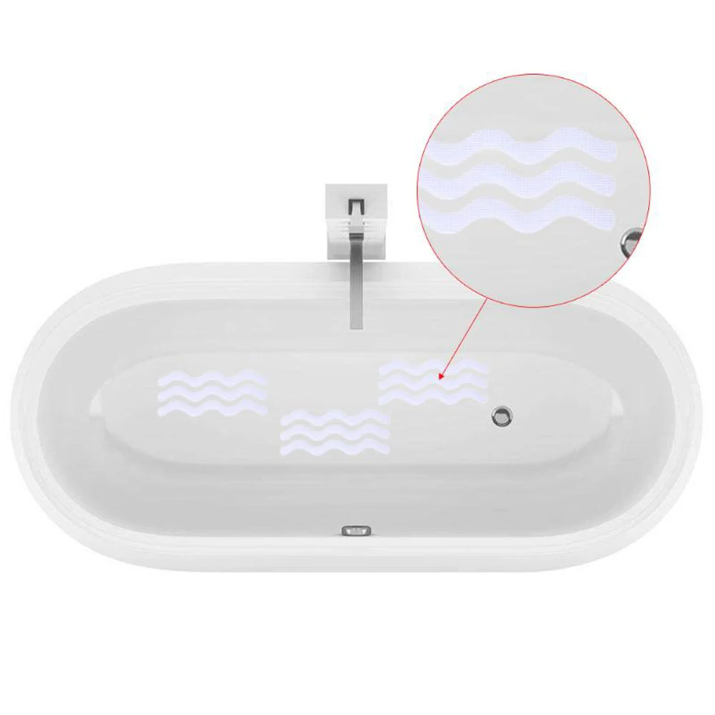

12pcs Stair Strip Transparent Safety Home Grip Stickers Anti Slip Tape Waterproof Flooring Pad Bathroom Baby Walking Mat Bath