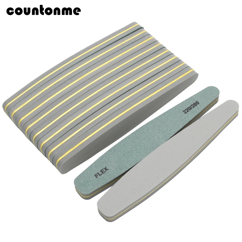 25 Pcs Nail File Buffer 220/280 Grit Diamante Nail Buffer Di Blocco Spugna Lime Un Ongle Professionel Levigatura Gel Uv Lucidatura Strumenti