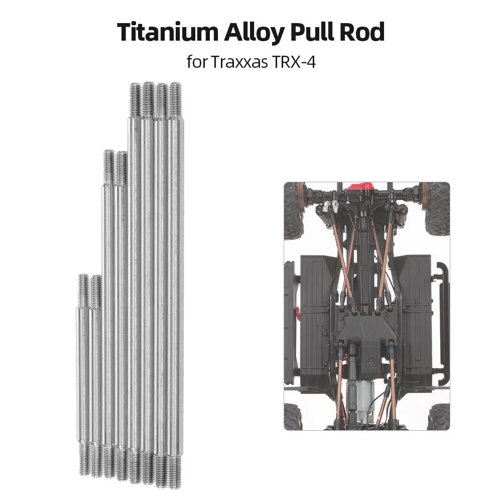 

8pcs RC Car Titanium Alloy Pull Rod Upgrade Parts for 1/10 Traxxas TRX-4 RC Crawler Truck Off-road Car