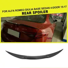 Carbon Fiber Car Rear Spoiler Wing Trunk Lip for Alfa Romeo Giulia Spoiler Sedan 2015 2017