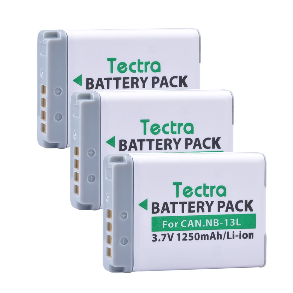 Tectra-bateria para câmera fotográfica, compatível com canon