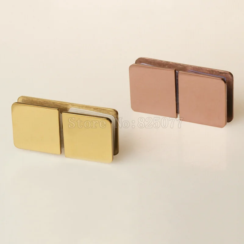 4PCS golden/rose golden stainless steel bathroom hinges office glass
