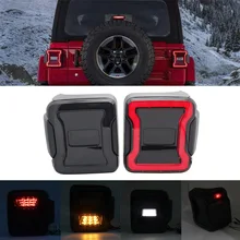 2 шт. для Jeep Wrangler задние фонари для Jeep Wrangler JL Копченый светодиодный задние стоп-сигнальные фонари задние фонари