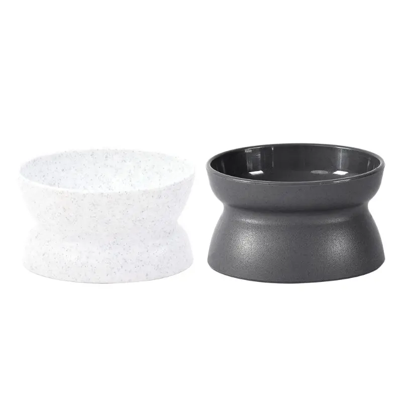 

Pet Feeder Raised Cat Food Bowl Kitten Stress Free Double Side Use Feeding Dish