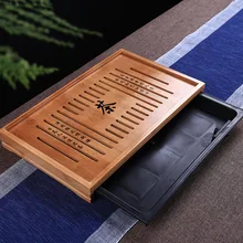 42,5*26,5*5 см чайный поднос дренажного типа для хранения воды двойного назначения чай кунг-фу с бамбуковым чайным поддоном