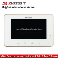 Hikvision ds-kh8300-t Видеодомофоны indoor станции с 7-дюймовым Сенсорный экран 8-CH тревожный вход слот карты памяти, проводной домофон