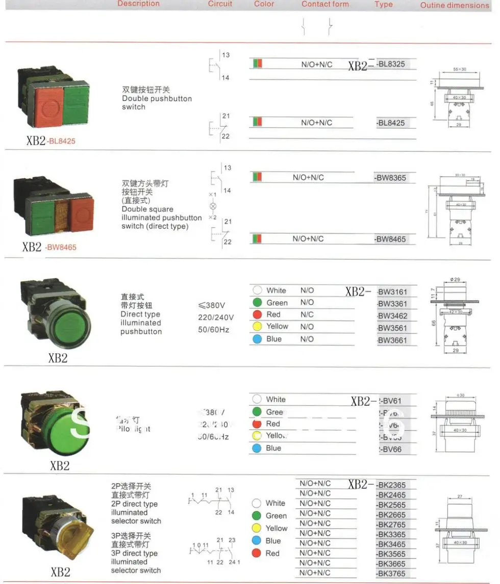 XB2-BK3365 BK3465 3 положения XB2-BK2465 BK2365 2 положения поворотный переключатель ведьмы светильник с защелкой самоблокирующийся