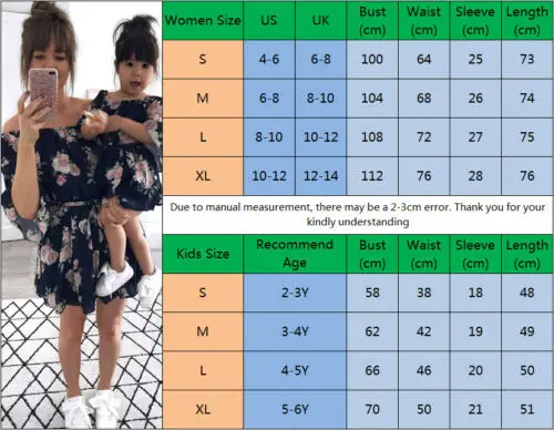 Одинаковые комплекты для семьи для мамы и дочки; платье с цветочным рисунком и открытыми плечами; Летние шифоновые свободные платья в стиле бохо для девочек; одежда