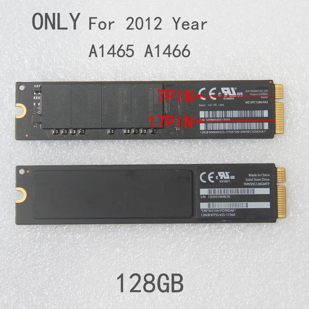 64 Гб 128 ГБ 256 ГБ SSD для 2012 Apple Macbook Air A1465 A1466 твердотельный накопитель Md231 Md232 Md223 Md224 жесткий диск