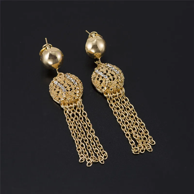 Женский ювелирный комплект из колье и серёг с кристаллами|necklace earring set|crystal jewelry