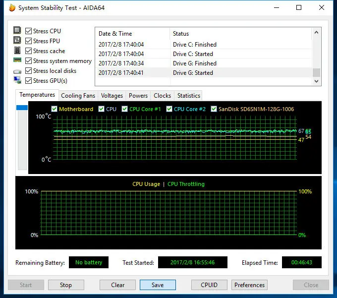 6500 45m stabilitytest